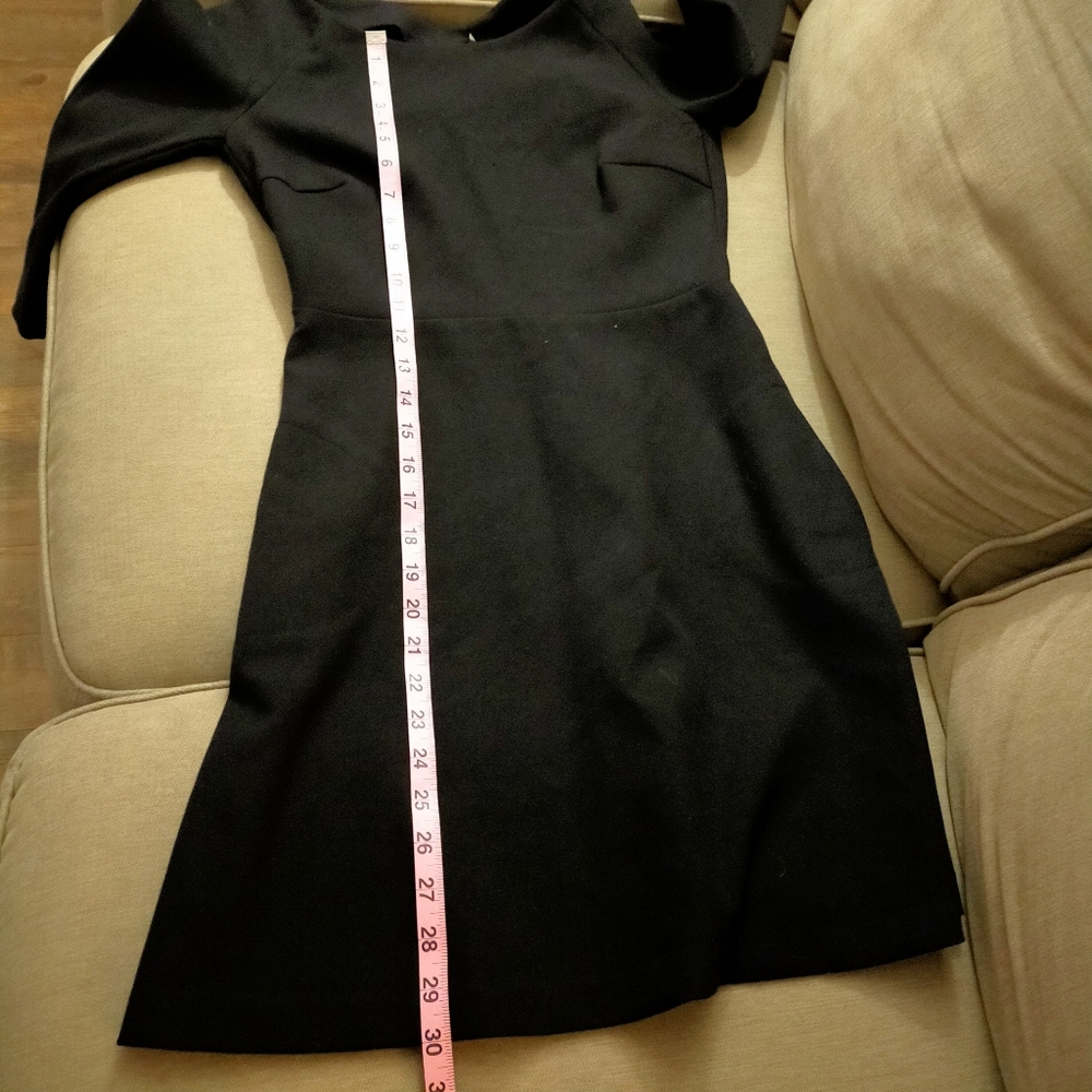 Zara Trf Collection Black Fit and Flare Mini Dress Back Cut Out - Picture 10 of 13